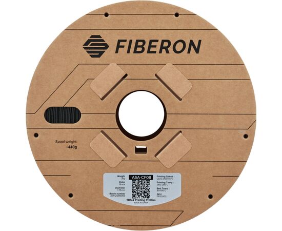 Пластик для 3D-принтера Polymaker ASA-CF08 Fiberon 1,75mm 3kg Black (FF02002), изображение 2