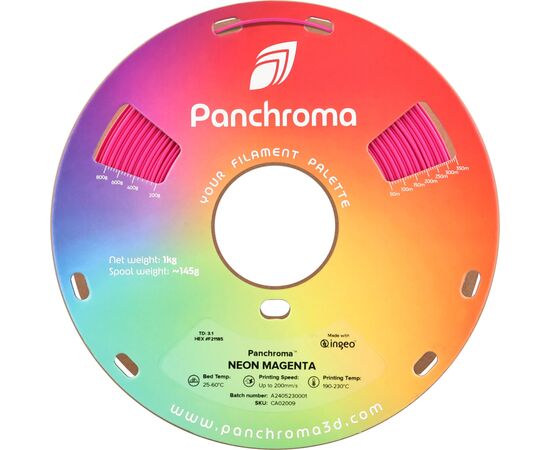 Пластик для 3D-принтера Polymaker PLA PANCHROMA NEON 1,75mm 1kg MAGENTA (CA02009), изображение 2