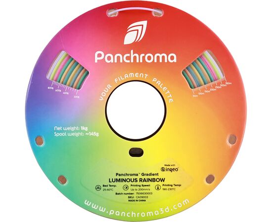 Пластик для 3D-принтера Polymaker PLA PANCHROMA GRADIENT 1,75mm 1kg LUMINOUS RAINBOW (CA09003), изображение 2