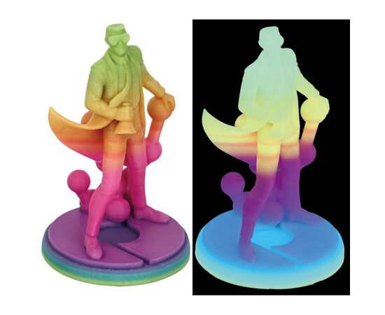 Пластик для 3D-принтера Polymaker PLA PANCHROMA GRADIENT 1,75mm 1kg LUMINOUS RAINBOW (CA09003), изображение 5
