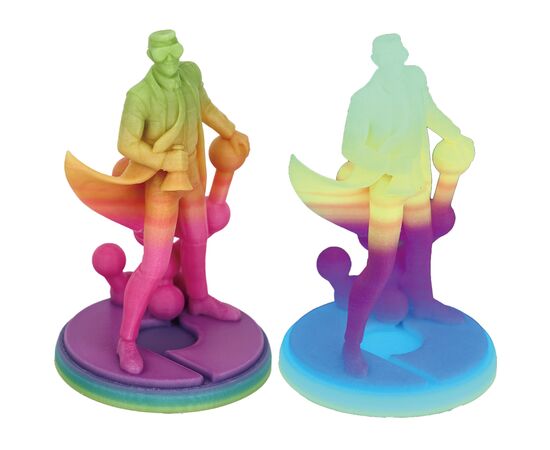 Пластик для 3D-принтера Polymaker PLA PANCHROMA GRADIENT 1,75mm 1kg LUMINOUS RAINBOW (CA09003), изображение 6