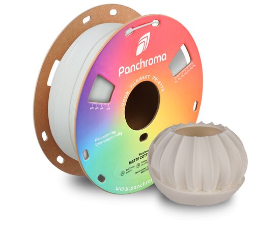 Пластик для 3D-принтера Polymaker PLA PANCHROMA MATTE 1,75mm 1kg COTTON WHITE (CA04016), изображение 5