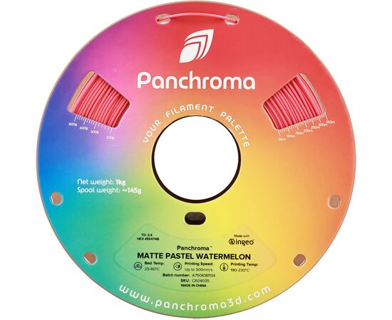 Пластик для 3D-принтера Polymaker PLA PANCHROMA MATTE 1,75mm 1kg PASTEL WATERMELON (CA04035), изображение 2