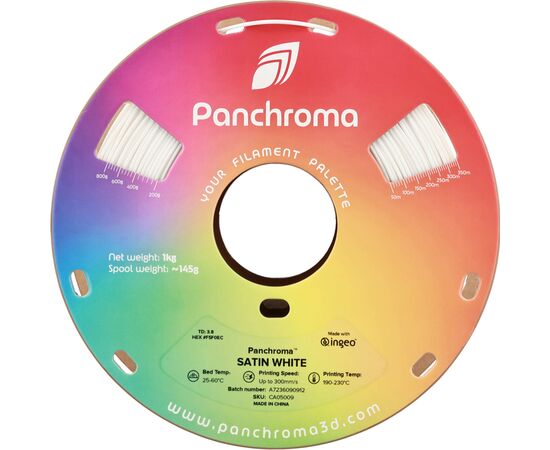 Пластик для 3D-принтера Polymaker PLA PANCHROMA SATIN 1,75mm 1kg WHITE (CA05009), изображение 2