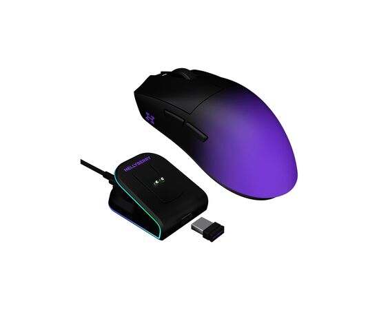 Мышка Hator Hellyberry HM47 Pro RGB Wireless/Bluetooth/USB Black/Violet (HM47PRO_black_violet), изображение 2