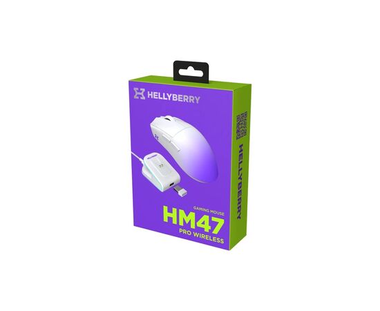 Мышка Hator Hellyberry HM47 Pro RGB Wireless/Bluetooth/USB White/Violet (HM47PRO_white_violet), изображение 9