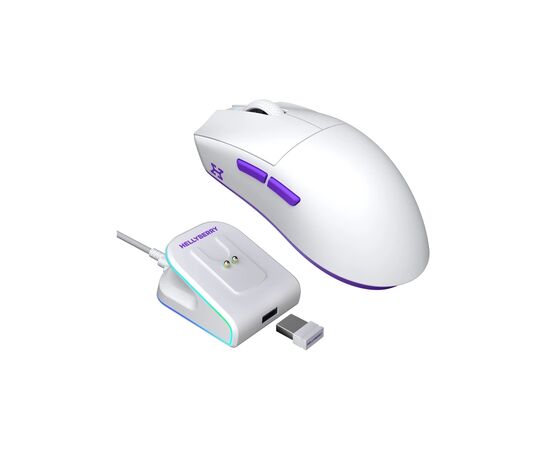 Мышка Hator Hellyberry HM47 Wireless White/Violet (HM47_white_violet), изображение 2