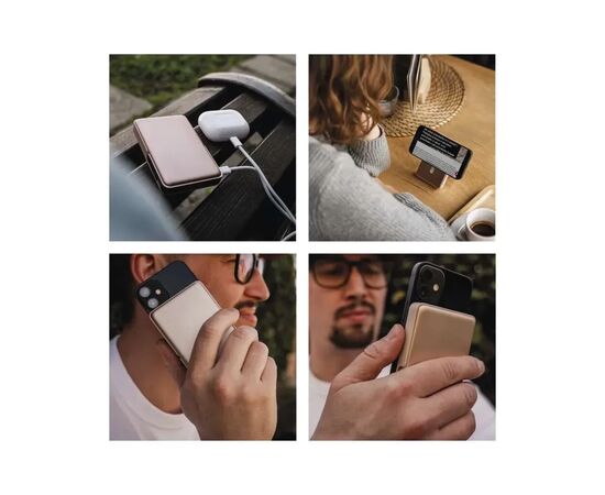 Батарея універсальна EMOS 10000mAh, MagSafe, 20W, pink (B0552RG), зображення 12