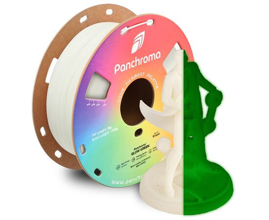 Пластик для 3D-принтера Polymaker PLA PANCHROMA GLOW 1,75mm 1kg GREEN (CA02030)