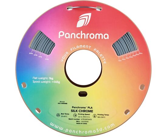 Пластик для 3D-принтера Polymaker PLA PANCHROMA SILK 1,75mm 1kg CHROME (CA03005), изображение 2