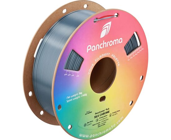 Пластик для 3D-принтера Polymaker PLA PANCHROMA SILK 1,75mm 1kg CHROME (CA03005)
