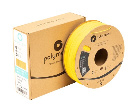 Пластик для 3D-принтера Polymaker PLA POLYLITE LW 1,75mm 0,8kg BRIGHT YELLOW (PA08009), изображение 3