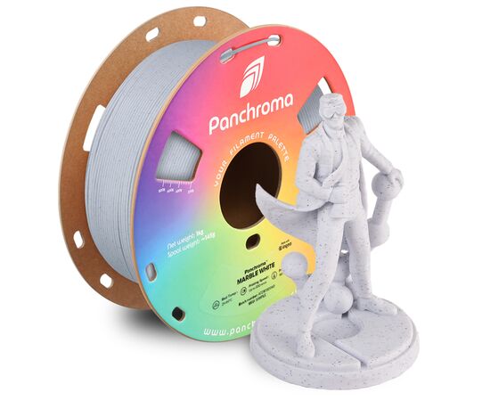 Пластик для 3D-принтера Polymaker PLA PANCHROMA MARBLE 1,75mm 1kg WHITE (CA04005), изображение 4