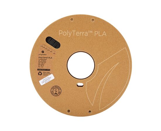 Пластик для 3D-принтера Polymaker PLA PolyTerra 1,75mm 1kg CHARCOAL BLACK (PM70820), изображение 2