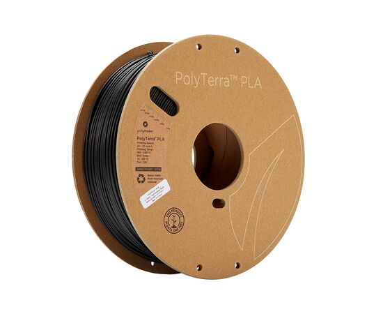 Пластик для 3D-принтера Polymaker PLA PolyTerra 1,75mm 1kg CHARCOAL BLACK (PM70820)