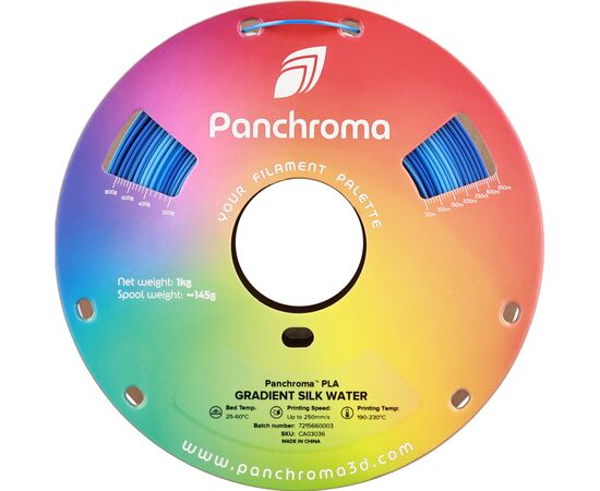 Пластик для 3D-принтера Polymaker PLA PANCHROMA GRADIENT 1,75mm 1kg SILK WATER (CA03036), изображение 2