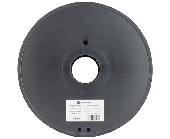 Пластик для 3D-принтера Polymaker PLA POLYLITE 1,75mm 3kg BLACK (PA02037), зображення 2