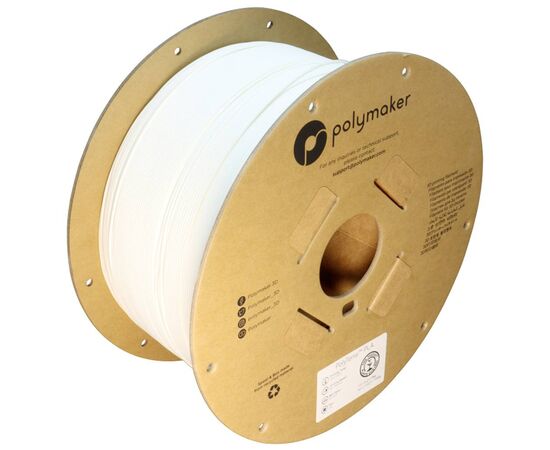 Пластик для 3D-принтера Polymaker PLA PolyTerra 1,75mm 3kg COTTON WHITE (PA04008), изображение 3