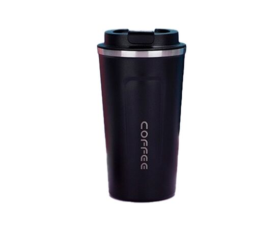 Термокружка Merlion MugCoffe 500 мл з відкидною кришкою, чорна (MugCoffe-500Black)