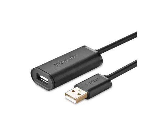 Дата кабель USB 2.0 AM to AF 10.0m Active black Ugreen (10321)