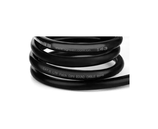 Патч-корд 3м F/UTP cat 6 RJ-45 Extension black Ugreen (U_11282), зображення 2