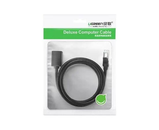 Патч-корд 5м F/UTP cat 6 RJ-45 extension black Ugreen (U_11283), зображення 4