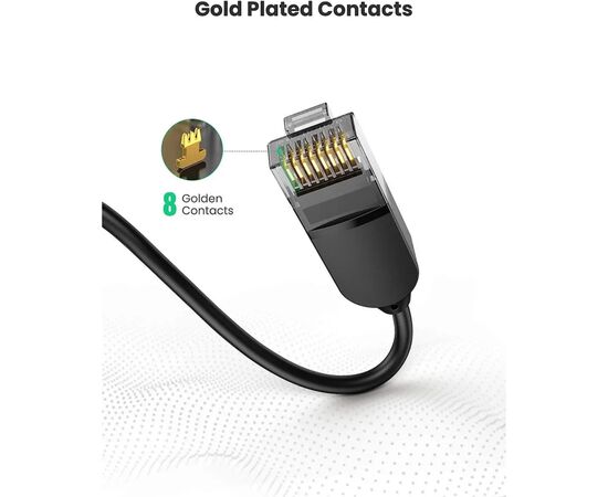 Патч-корд 2м, UTP cat 6 RJ-45 COPPER black Ugreen (U_70334), изображение 2
