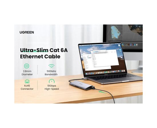 Патч-корд 2м, UTP cat 6 RJ-45 COPPER black Ugreen (U_70334), изображение 3