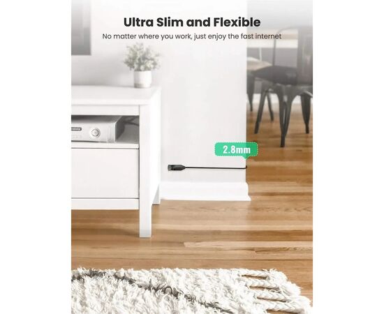 Патч-корд 2м, UTP cat 6 RJ-45 COPPER black Ugreen (U_70334), изображение 4