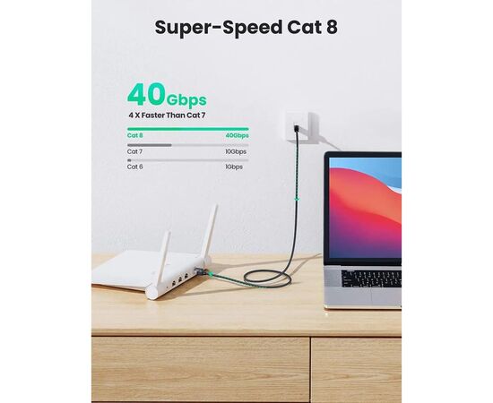 Патч-корд 1м, S/FTP cat 7 RJ-45 COPPER Ugreen (U_80429), изображение 3