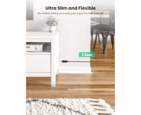Патч-корд 1м, UTP cat 6 RJ-45 COPPER black Ugreen (U_70332), зображення 3