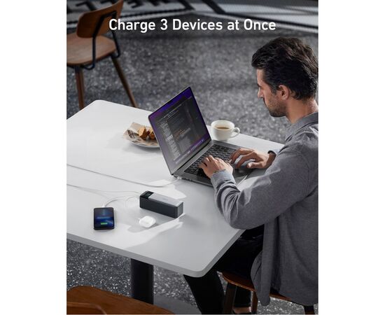 Батарея універсальна Anker 24000mAh PowerCore 737 GaNPrime 140W PD Black (A1289011), зображення 6