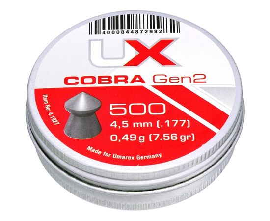 Пульки Umarex Cobra Gen2 4,5 мм 0,49 г 500 шт (4.1927), изображение 2