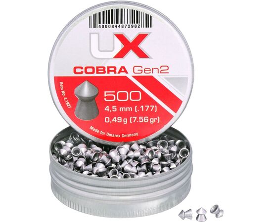 Пульки Umarex Cobra Gen2 4,5 мм 0,49 г 500 шт (4.1927), изображение 4