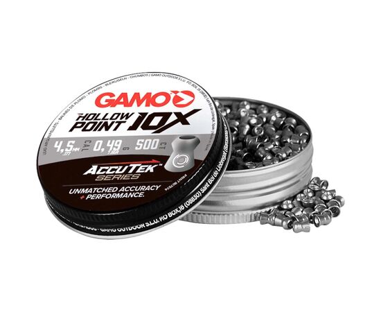 Пульки Gamo 10x HollowPoint AccuTek 4,5 мм 0,49 г 500 шт (6322546-AK), изображение 3