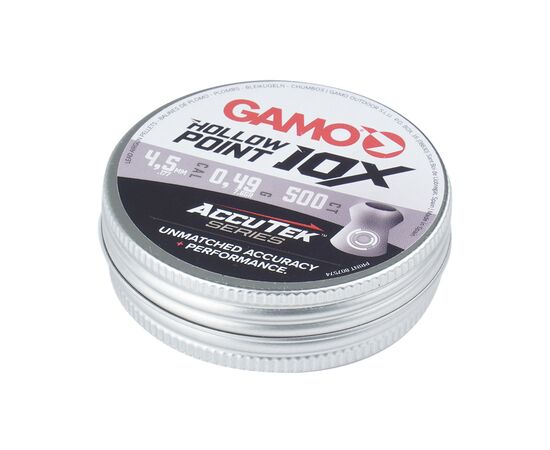 Пульки Gamo 10x HollowPoint AccuTek 4,5 мм 0,49 г 500 шт (6322546-AK)