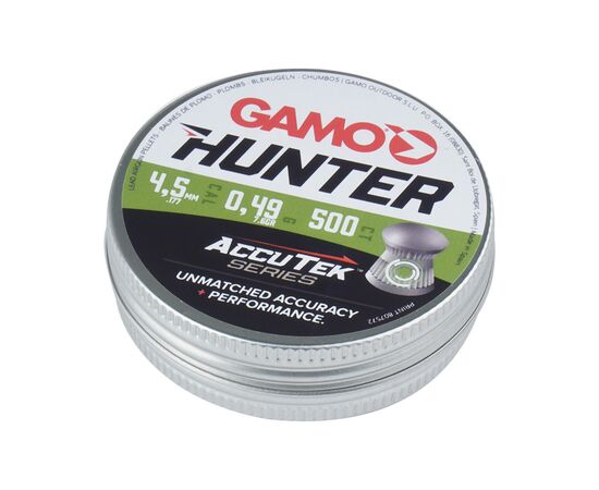 Пульки Gamo Hunter AccuTek 4,5 мм 0,49 г 500 шт (6320834-AK)