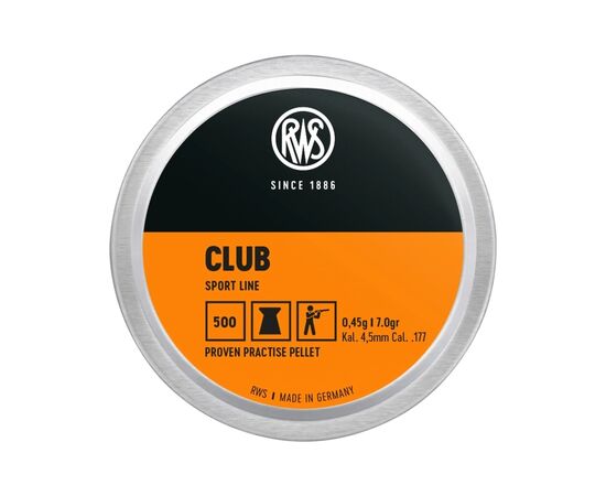 Пульки RWS Club 4,5 мм 0,45 г 500 шт (2136198)