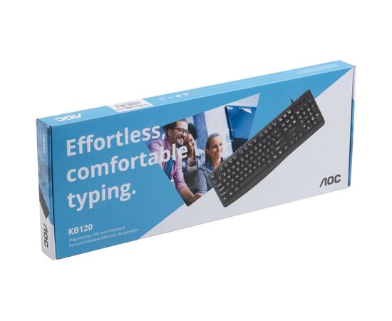 Клавиатура AOC KB120B USB UA Black (KB120B/97), изображение 10
