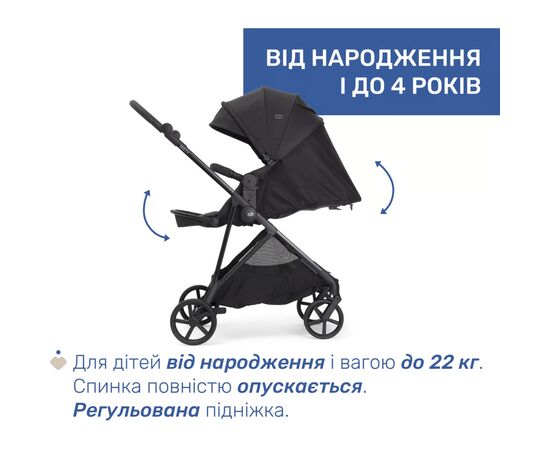 Коляска Chicco 2 в 1 Seety графіт (87097.31.01), изображение 8