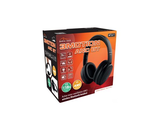 Навушники Media-Tech MT3611 Bluetooth Black (MT3611), зображення 4