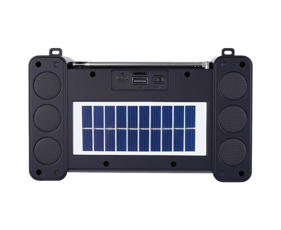 Акустична система NEWVEW NV-9172 Solar Panel/BT/USB/TF/FM Black (NWVW-NV-9172-BK), зображення 2