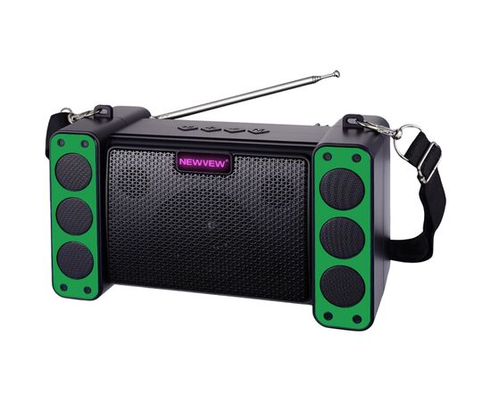 Акустическая система NEWVEW NV-9172 Solar Panel/BT/USB/TF/FM Green (NWVW-NV-9172-GN), изображение 3