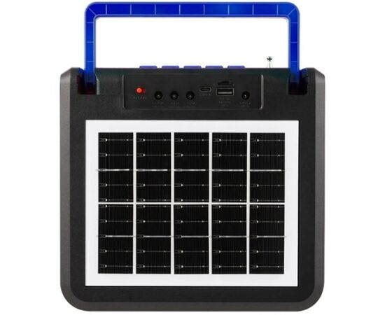Акустична система NEWVEW NV-9218 Solar Panel/BT/USB/TF/FM Blue (NWVW-NV-9218-BL), зображення 2