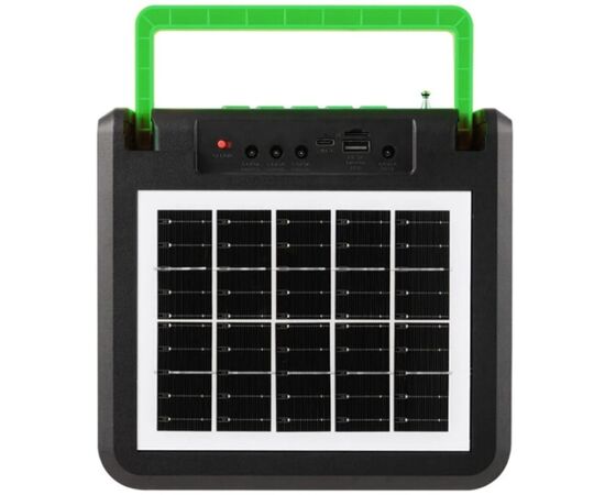 Акустическая система NEWVEW NV-9218 Solar Panel/BT/USB/TF/FM Green (NWVW-NV-9218-GN), изображение 2