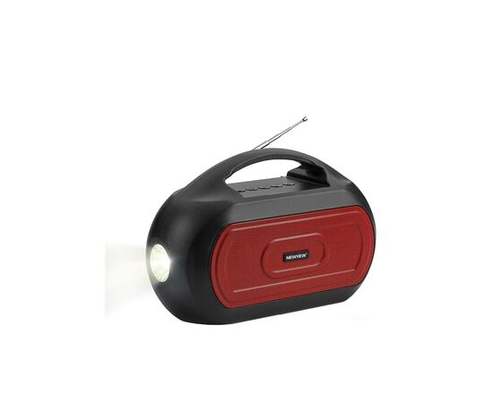 Акустическая система NEWVEW NV-V50 Solar Panel/BT/USB/TF/FM/AUX Red (NWVW-NV-V50-RD), изображение 3