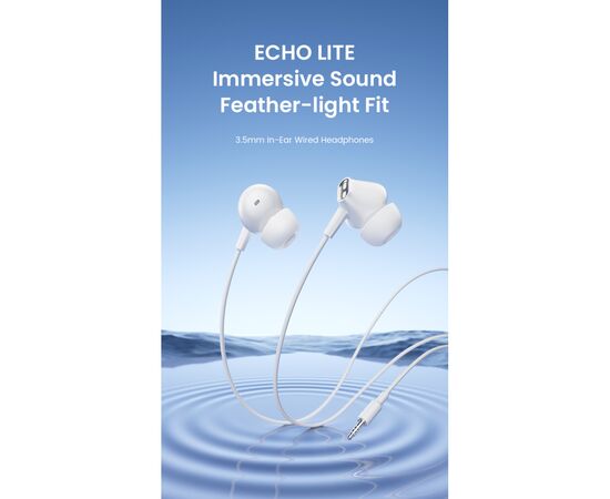 Наушники Vention Echo Lite 3.5mm In-Ear Wired White (GBAWAV), изображение 3