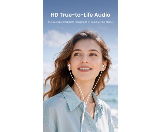 Наушники Vention Echo Lite 3.5mm In-Ear Wired White (GBAWAV), изображение 5