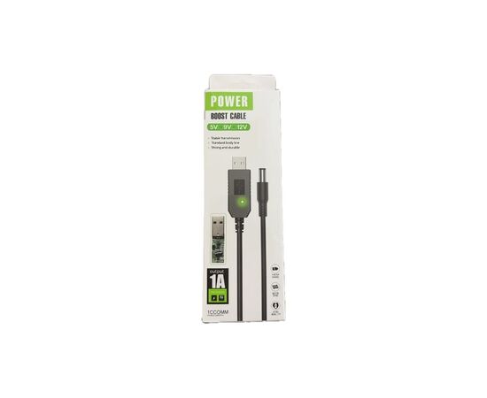 Кабель питания USB to DC 5.5x2.1mm 9V 1.0m black Power Boost (1070990), изображение 4