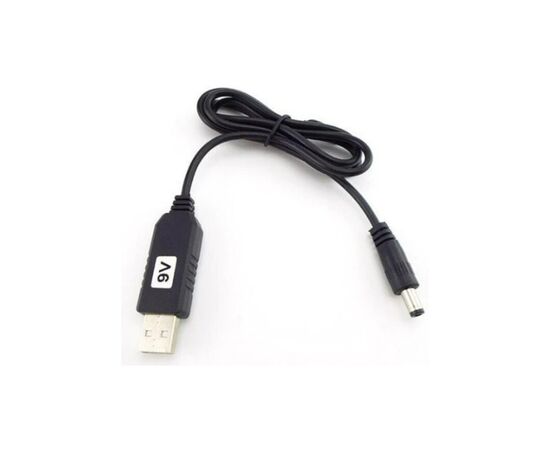 Кабель питания USB to DC 5.5x2.1mm 9V 1.0m black Power Boost (1070990)